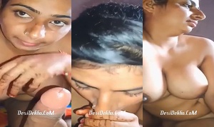 Patni ki mehadi wale haatho se lund pakad k chusai ki